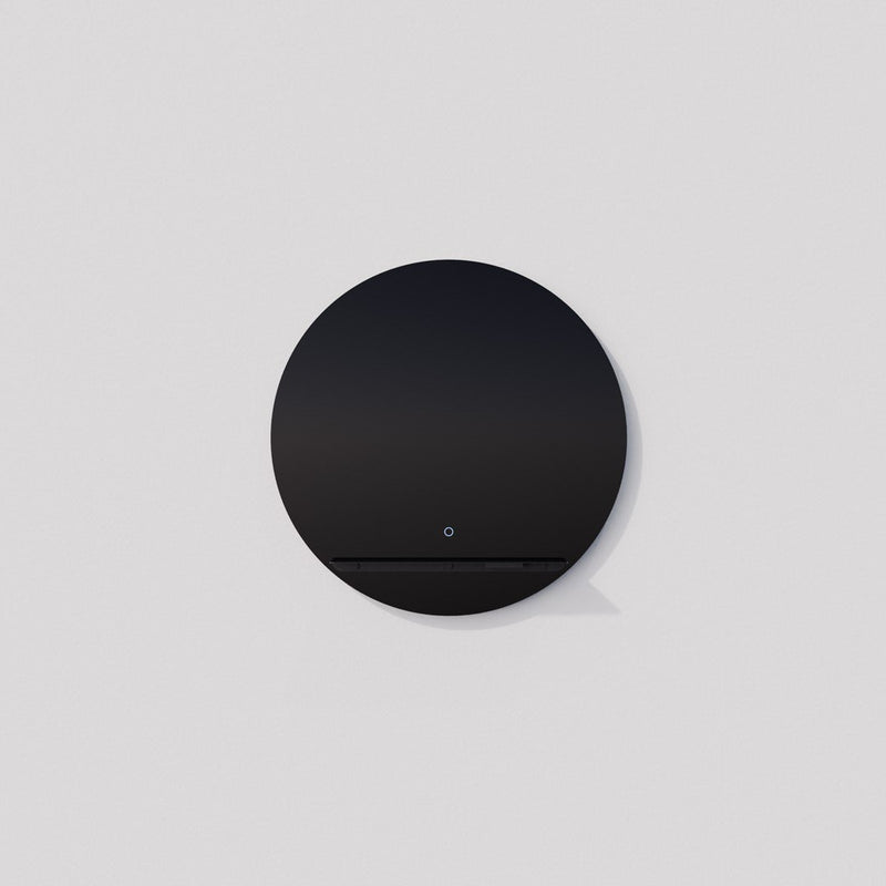 Skylight 30" Round Lighted Mirror in Black