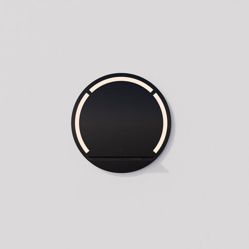 Skylight 36" Round Lighted Mirror in Black