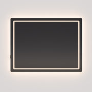 Compact 36"x24" Lighted Mirror in Black