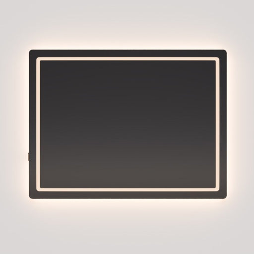 Compact 36"x24" Lighted Mirror in Black