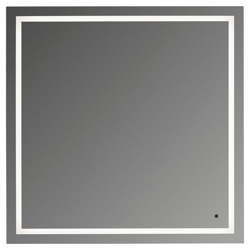 Track 36"x36" Lighted Mirror in Black