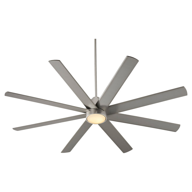 Cosmo 70" 8-Blade Ceiling Fan in Satin Nickel