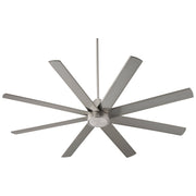 Cosmo 70" 8-Blade Ceiling Fan in Satin Nickel