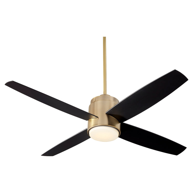 Oslo 52" 4-Blade Ceiling Fan in Aged Brass