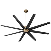 Fleet 72" 8-Blade Ceiling Fan in Aged Brass
