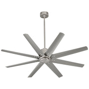Fleet 56" 8-Blade Ceiling Fan in Satin Nickel