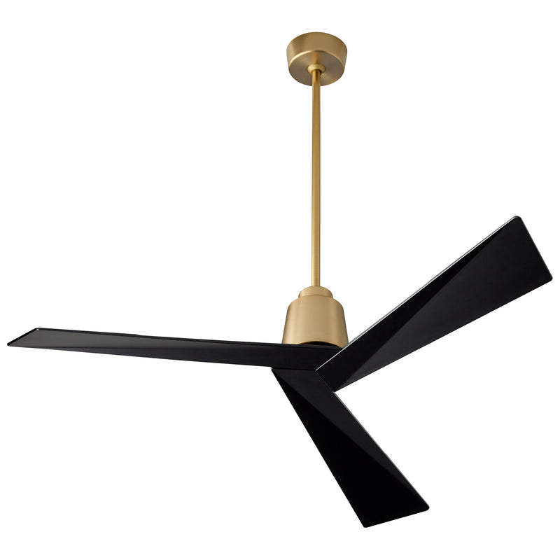 Dynamo 54" Ceiling Fan in Aged Brass / Black