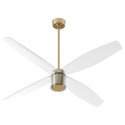 Samaran 60" 4-Blade Ceiling Fan in Aged Brass