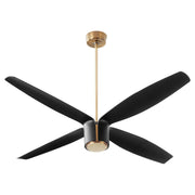 Samaran 60" 4-Blade Ceiling Fan in Aged Brass / Black