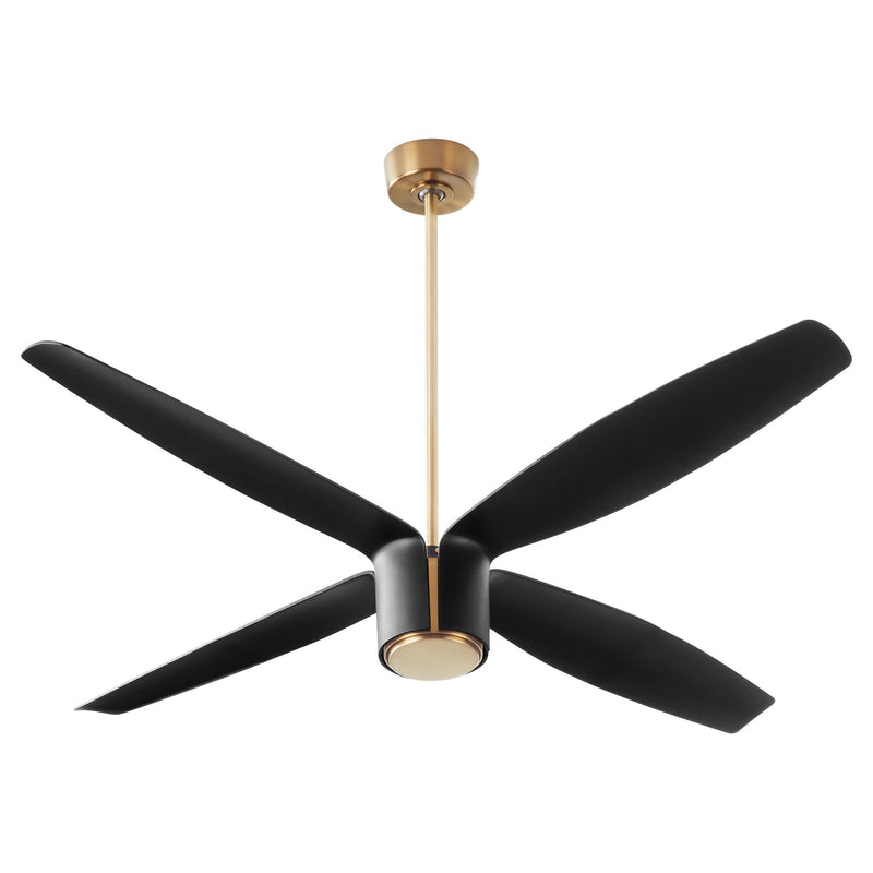 Samaran 60" 4-Blade Ceiling Fan in Aged Brass / Black