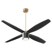 Samaran 60" 4-Blade Ceiling Fan in Aged Brass / Black