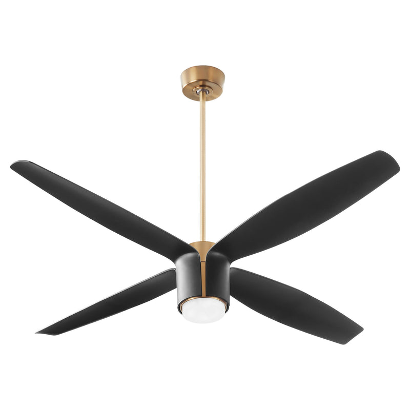 Samaran 60" 4-Blade Ceiling Fan in Aged Brass / Black