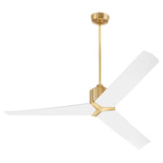 Strato 60" 3-Blade Ceiling Fan in Aged Brass / White