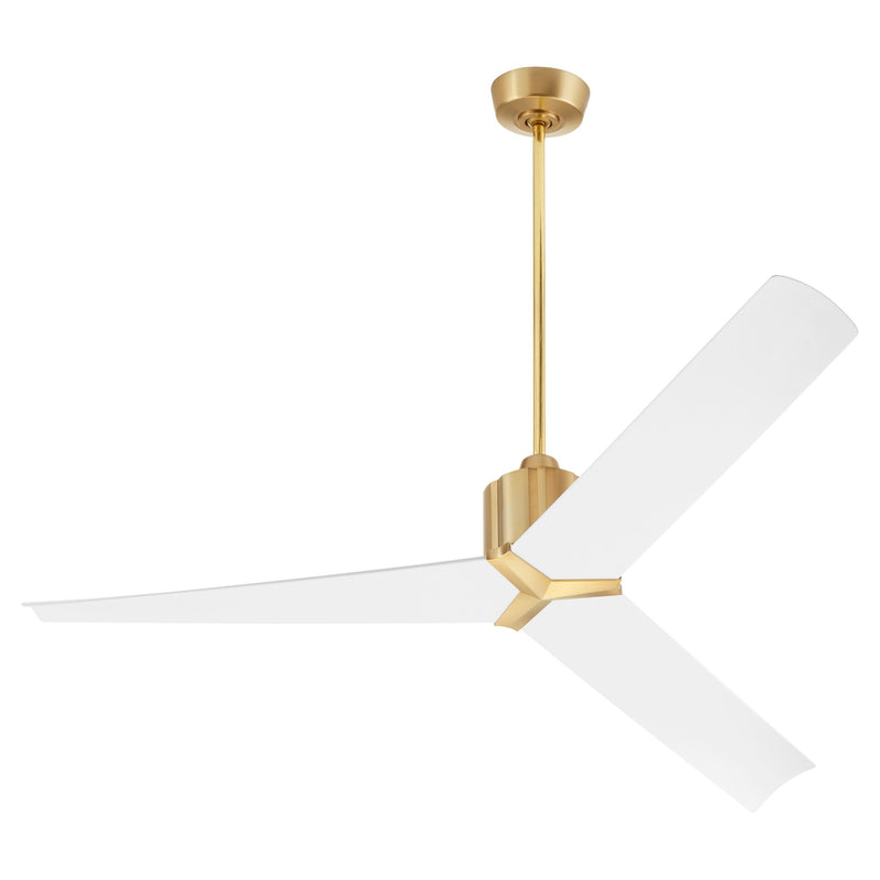 Strato 60" 3-Blade Ceiling Fan in Aged Brass / White