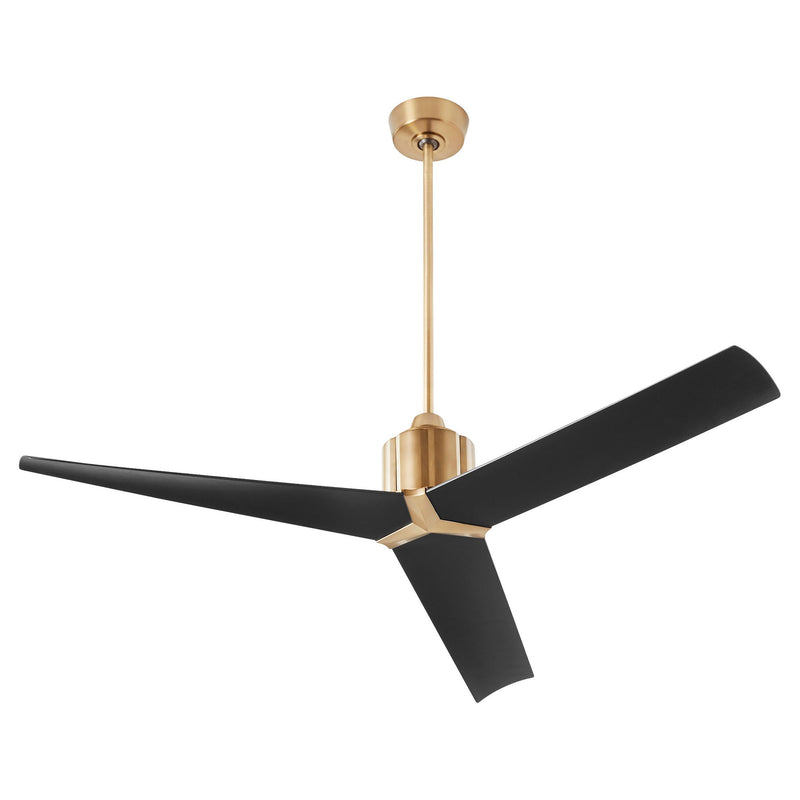 Strato 60" 3-Blade Ceiling Fan in Aged Brass / Black