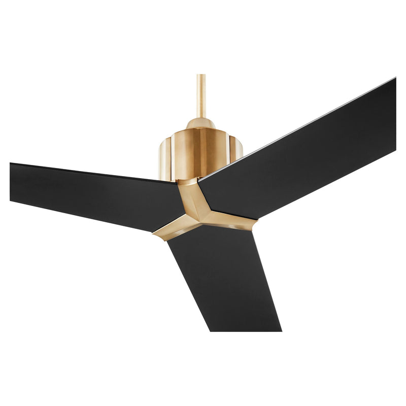 Strato 60" 3-Blade Ceiling Fan in Aged Brass / Black