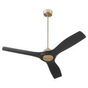 Avalon 52" 3-Blade Ceiling Fan in Aged Brass