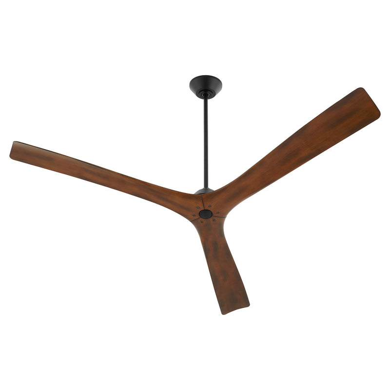 Mecca 64" 3-Blade Ceiling Fan in Black / Walnut