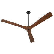 Mecca 72" 3-Blade Ceiling Fan in Black / Walnut