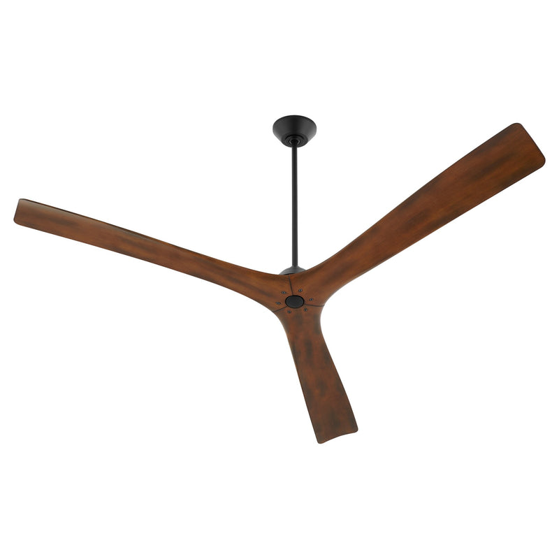 Mecca 72" 3-Blade Ceiling Fan in Black / Walnut