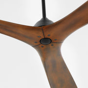 Mecca 72" 3-Blade Ceiling Fan in Black / Walnut