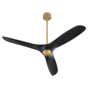Province 56" 3-Blade Ceiling Fan in Aged Brass / Black