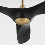Province 56" 3-Blade Ceiling Fan in Aged Brass / Black