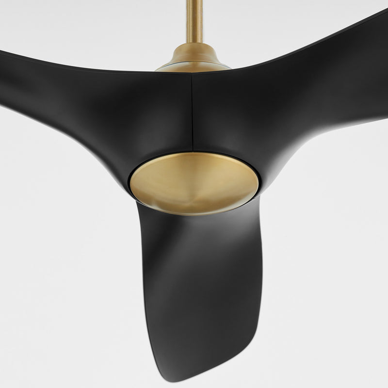 Province 56" 3-Blade Ceiling Fan in Aged Brass / Black
