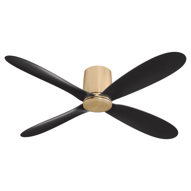 Myriad 56" 4-Blade Hugger Ceiling Fan in Aged Brass