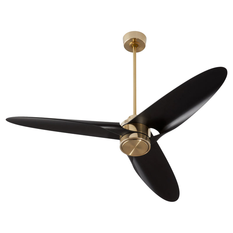 Xega 60" 3-Blade LED Ceiling Fan in Aged Brass
