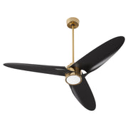 Xega 60" 3-Blade LED Ceiling Fan in Aged Brass