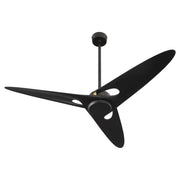 Apogee 60" 3-Blade LED Ceiling Fan in Matte Black / Aged Brass