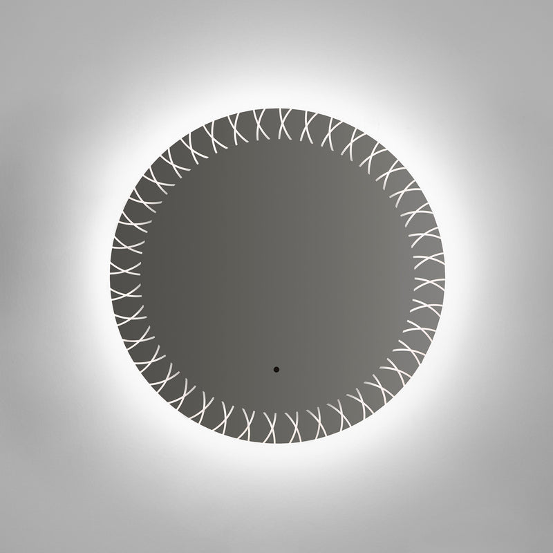 XO 36" Round Lighted Mirror in Standard