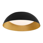 Lucci 18" LED Ceiling Mount in Black / Industrial Brass