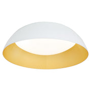 Lucci 18" LED Ceiling Mount in White / Industrial Brass