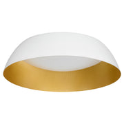 Lucci 25" LED Ceiling Mount in White / Industrial Brass