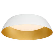 Lucci 25" LED Ceiling Mount in White / Industrial Brass