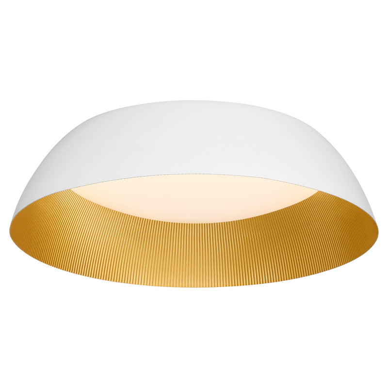 Lucci 25" LED Ceiling Mount in White / Industrial Brass