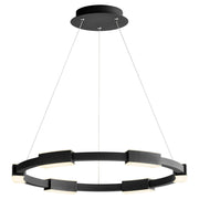 Dieter 24" 6 Light LED Chandelier in Black