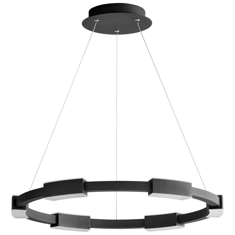 Dieter 24" 6 Light LED Chandelier in Black