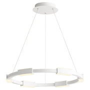 Dieter 24" 6 Light LED Chandelier in White