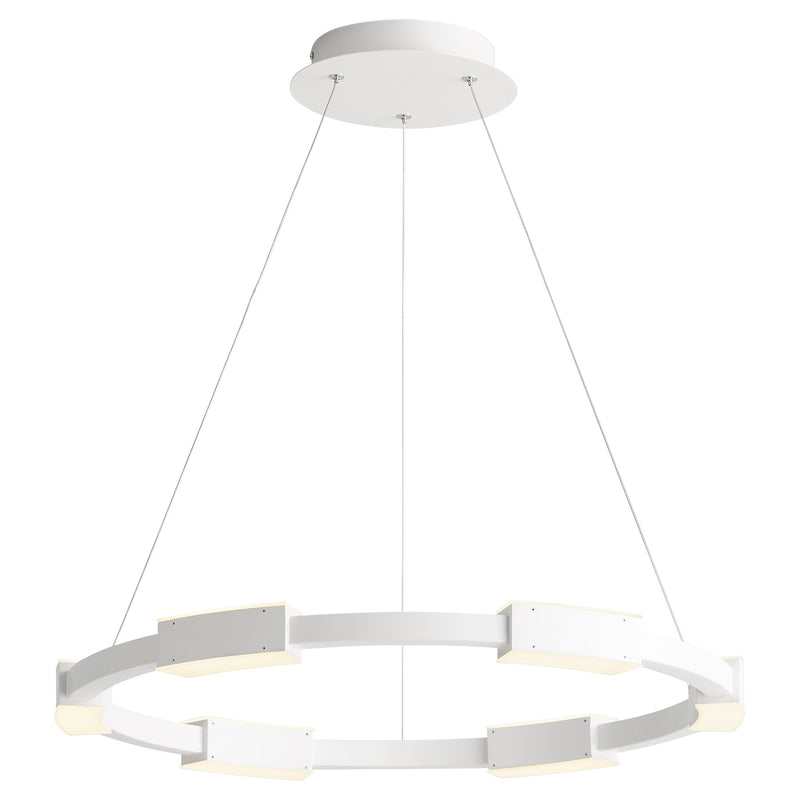 Dieter 24" 6 Light LED Chandelier in White