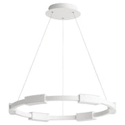 Dieter 24" 6 Light LED Chandelier in White