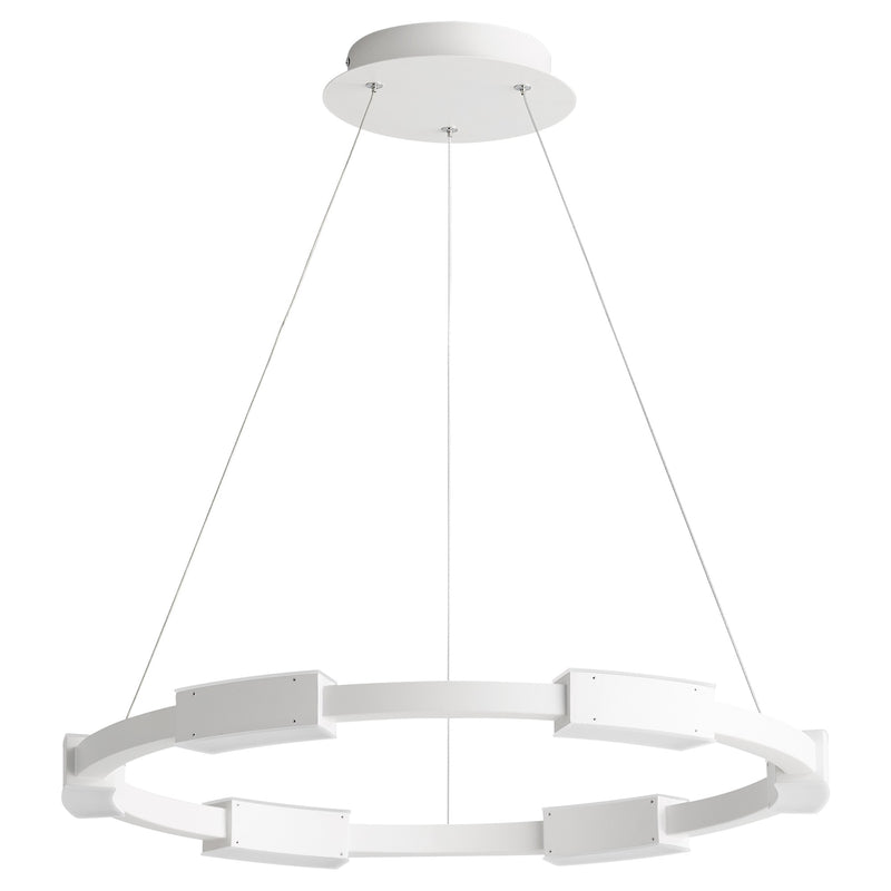 Dieter 24" 6 Light LED Chandelier in White