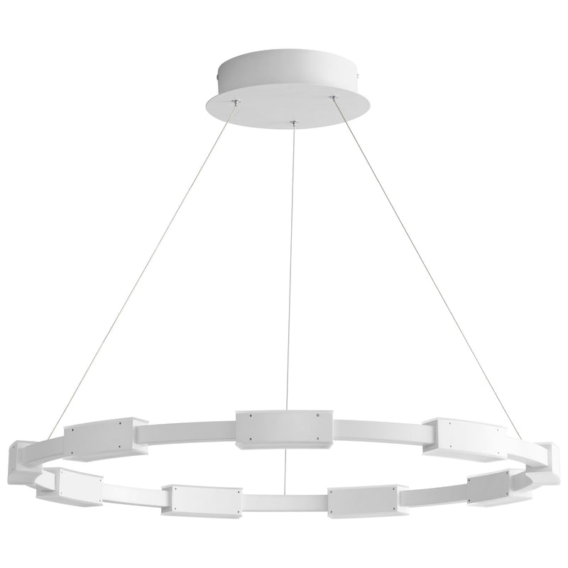 Dieter 32" 9 Light LED Chandelier in White