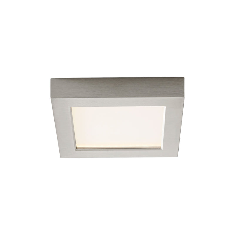 Altair 6" LED Square Flush Mount in Satin Nickel
