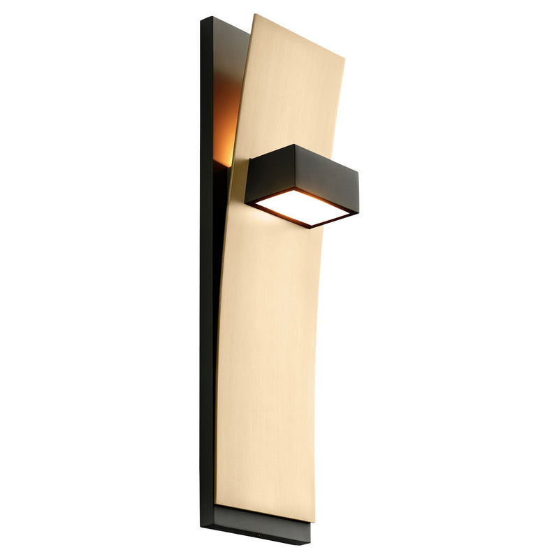 Dario LED Wall Sconce in Black / Aged Brass
