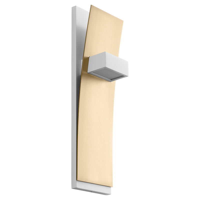 Dario LED Wall Sconce in White / Aged Brass