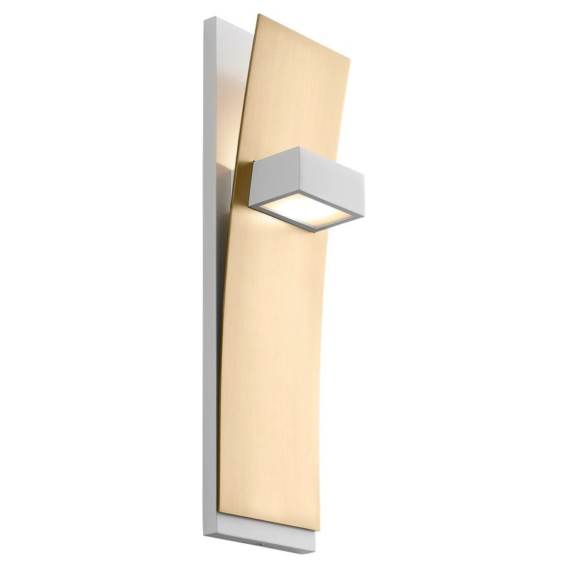 Dario LED Wall Sconce in White / Aged Brass