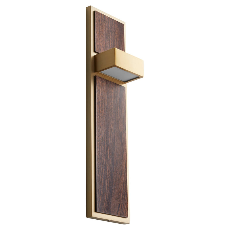 Guapo LED Wall Sconce in Aged Brass